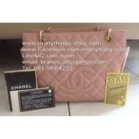 ราคา Used สภาพดี กระเป๋า Chanel หนัง caviar รุ่น petite timeless tote PTT สีชมพู (62409414)