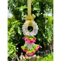 ราคา พวงมาลัยแขวนหน้ารถ พวงมาลัยไหมพรม พวงมาลัยบูชา (19918447951)