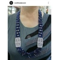 ราคา สร้อยคอไพลิน เรือนเงิน ชุบทองขาว (6352822025)