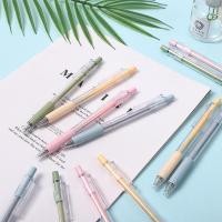 ราคา [Morandi] ปากกาลูกลื่น แบบกด ✍️ ไม่มีลาย 0.5มม. หมึกสีดำ สีพาสเทล ปากกาน่ารัก ✨ (14990935147)