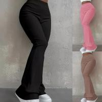 ราคา [DDE] กางเกงขายาวเอวสูงสีทึบจั๊มลําลองเรียบง่ายและเข้ารูป (28490937483)