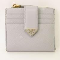 ราคา Prada 1Ml047 Saffiano Bifold Wallet Compact Grey Direct From Japan มือสอง (24633903109)