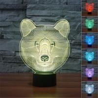 ราคา Grizzly Bear 3D Night Light 7 สีไล่โทนสีสร้างสรรค์ของขวัญ USB LED โคมไฟตั้งโต๊ะ (40664835210)