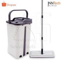 ราคา [ลดพิเศษ] InnTech ไม้ม๊อบ ไม้ถูพื้น 2-in-1 ไม้ถูพื้นพร้อมถัง แฟลตม๊อบ ล้างผ้าม๊อบ-รีดน้ำในถังเดียว เหมาะกับพื้นทุกชนิด (25796134505)