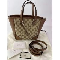 ราคา NewGUCCI Bree Guccissima Canvas Leather Small Tote (3006568937)