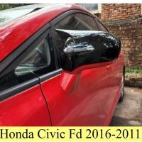 ราคา Honda Civic Fd 2011-2016 ฝาครอบกระจกมองข้าง Auto Car Body ประตูด้านข้างกระจกมองหลังสติกเกอร์ Trim ABS คาร์บอนไฟเบอร์สไตล์สีดํา (43357428749)