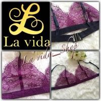 ราคา บราลูกไม้ม่วงรุ่นขนตา (45693353)