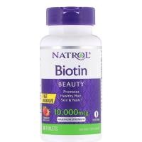 ราคา Natrol, Biotin, Maximum Strength, Strawberry, 10,000 mcg, 60 Tablets/5,000 mcg ,90 Tablets (3524673763)