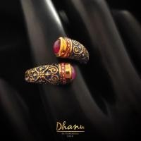 ราคา Dhanu แหวนทับทิมลงยา แหวนเงินแท้ พลอยทับทิมแท้ ลงยาโบราณ เสริมมงคล อำนาจบารมี (17881499887)
