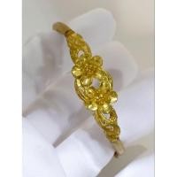 ราคา กำไลทองเหลืองดิบงานเก่าหน้าดอกไม้เปิดง้างได้ข้อมือ 7 ถึง 7.5 นิ้วใส่ได้เล็กกว่านี้จะหลวมเนื้อทองเหลืองสุกดี (40700831633)