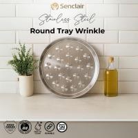 ราคา SENCLAIR ถาดกลมสแตนเลส Wringkle 30 - 40 ซม. ถาดเสิร์ฟทรงกลมสุนทรียศาสตร์ SNI SSTW (43919476299)