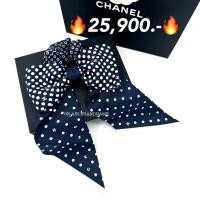 ราคา New chanel bow hair tie ผูกผมสวยๆ ผูกข้อมือได้ (41100530973)