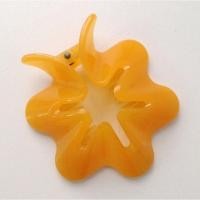 ราคา ที่หนีบผม ลายดอกไม้ สีส้ม (382630656)