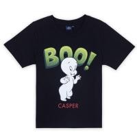 ราคา เสื้อยืดแขนสั้นคอกลมUniversal Studios Boy Casper The Friendly Ghost Boo! T-Shirt Halloween - เสื้อเด็กผู้ชาย (28614156467)