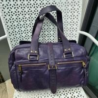ราคา Mulberry Midnight Mabel วินเทจ แท้ น้ำหนักเบากระเป๋า หนังสีม่วงมัลเบอร์รี่ มือสอง (29707562105)