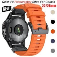 ราคา 22 มม.26 มม.QuickFit Fluororubber สําหรับ Garmin Fenix 7X 7 6 6X Pro Epix Pro Gen 2 47 มม.51 มม.//Fenix 5X Plus Tactix 7 สายนาฬิกา (25083837528)
