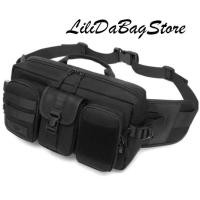 ราคา สีดำพรีเมี่ยมกันน้ำกระเป๋าผู้ชายมัลติฟังก์ชั่เอียงร่างกายเอวความจุขนาดใหญ่ (29015268053)