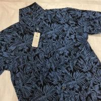 ราคา [เหลือL]เสื้อเชิ้ตแขนสั้นลายใบไม้ทึบ เชิ้ตฮาวาย เชิ้ตวินเทจ (656126522)