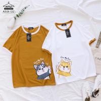 ราคา เสื้อคู่ เสื้อคู่โปโฃ ลายแมวgive me five (23720221665)