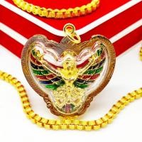 ราคา พญาครุฑ ปริสุทโธ เนื้อกะไหล่ทองลงยา หลวงพ่อคูณ วัดบ้านไร่ งานเลี่ยมทองไมครอนเกรดAกันน้ำ บูชาเสริมอำนาจบารมีโชคลาภเงินทอง (21605335349)