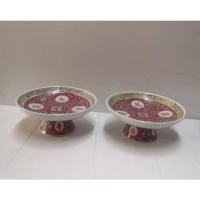 ราคา พานงานวาดมือสีชมพูเส้นผ่านศูนย์กลาง 6.2 นิ้ว ราคา ชิ้นละ450บาท งานเซรามิค (28534280961)