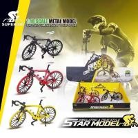 ราคา [พร้อมส่ง]จักรยานจำลอง ของเล่น 1/10 โมเดลรถจักรยานเสือภูเขาของเล่นสําหรับเด็ก (25407140108)