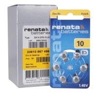 ราคา [10/PR70]ของแท้ ถ่านใส่เครื่องช่วยฟัง Renata (Zinc-Air)เบอร์ 10 (7535080927)