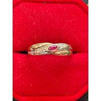 ราคา สินค้าหลุดจำนำเเหวนทอง9K ปั๊ม9K A&C ประดับด้วยทับทิมแท้มาคี5ตัง1เม็ดเพชรแท้เหลี่ยมกุหลาบ1/2ตัง2เม็ด ไซต์52หนัก1.31กรัม (29411504858)