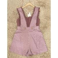 ราคา ✅พร้อมส่ง งานป้าย valley girl ชุดจั้มขาสั้นสีชมพู (23829168994)