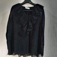 ราคา ชีฟองคอระบายแขนยาวสีดำ (12205520101)