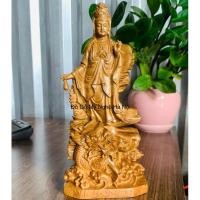 ราคา พระอวโลกิเตศวร ทําจากไม้ไซเปรส สูง 20ซม (40013544695)