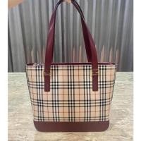 ราคา Burberry Nova Check tote bag ของแท้ กระเป๋าแบรนด์เนม มือสอง (21460488146)