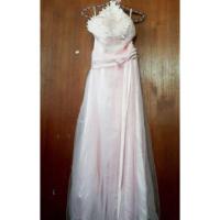 ราคา ชุดราตรียาวสีชมพูผ้ามุ้ง (2028858441)