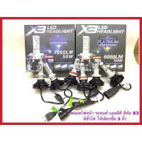 ราคา หลอดไฟหน้ารถยนต์แบบแอลอีดี หลอดไฟหน้ารถยนต์แอลอีดี หลอดไฟตัดหมอกรถยนต์ หลอดไฟหน้ารถยนต์ยี่ห้อX3 มีขั้วไฟให้เลือก3ขั้ว (41701224860)