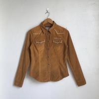 ราคา เสื้อเชิ้ตแขนยาว ผู้หญิง ผ้าลูกฟูกเนื้อดี แบรนด์ GUESS แท้ Size S (21505510416)