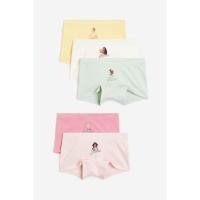 ราคา H&M(เอชแอนด์เอ็ม) ชุดบ็อกเซอร์คอตตอน 5 ชิ้น เด็กผู้หญิง 0783893_2 (22276925087)