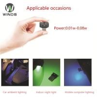 ราคา ODS Mini TYPE-C ไฟ LED รถ Ambient Night Light ตกแต่งนีออนโคมไฟ Auto ภายในบรรยากาศฉุกเฉิน RGB OD (44218749166)