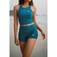 ราคา USED ส่งต่อ กางเกงขาสั้นแอคทีฟ - NOOnara Active Shorts ผ้า 2 ชั้น สี Emerald Bay (M) (29981698486)