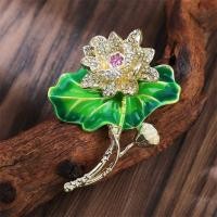 ราคา Retro Lotus อารมณ์หรูหราเคลือบ Lotus เข็มกลัดประณีตสไตล์จีนชุดจีน Pin เข็มกลัด High-End อุปกรณ์เสริม 8-30 (28340770094)