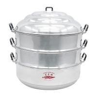 ราคา ตราจระเข้ 32 ขนาด หม้อนึ่งสามชั้น ซม.Crocodile3-tier AluminumSteamer 32cm (23321823926)