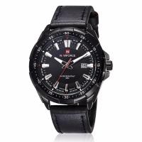 ราคา naviforce watch แท้ นาฬิกาข้อมือผู้ชาย สายหนังสีดำ รุ่น NF9056-BLA (293599819)