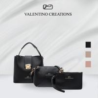 ราคา Valentino Creations Rochelle Ladies Womens Bucket Bag กระเป๋าสะพายข้าง 3in1 กระเป๋าถือชุดพร้อมคลัทช์ (43715548604)