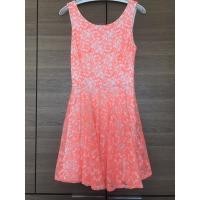 ราคา GUESS Fit & Flare Lace Dress Neon Orange, size M (20528165917)