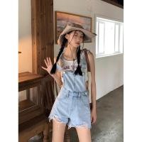 ราคา ชุดเอี๊ยมยีนส์ขาสั้น ชายกางเกงขาดเซ็กซี่ korea style (7113564608)