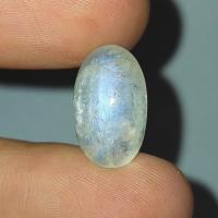 ราคา พลอย หลังเบี้ย มูนสโตน มุกดาหาร เหลือบ ฟ้า น้ำเงิน ธรรมชาติ แท้ ( Natural Blue Flash Moonstone ) หนัก 8.19 กะรัต (19764614731)