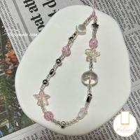ราคา ปลาดาวสีชมพูงานฝีมือลูกปัดโทรศัพท์มือถือเชือกเส้นเล็กสร้างสรรค์พวงกุญแจหัวใจดาวตกแต่งแขวนสร้อยข้อมือ (28586063877)