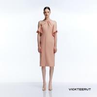 ราคา VICKTEERUT Re-Edition Off Shoulder Halter Neck Sheath Dress เดรสเปิดไหล่ ทรงสอบ (26750447091)