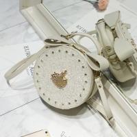 ราคา AXIXI กระเป๋าแฟชั่นทรงกลมหญิง รุ่น Princess Diamond สีขาว (249755926)