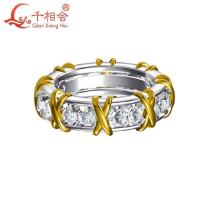 ราคา X แหวนเงินแท้ 925 ชุบทอง 925 ทรงกลม 3 มม. สีขาว เครื่องประดับ สําหรับผู้หญิง ผู้ชาย หมั้น (28717025472)