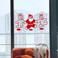 ราคา สติ๊กเกอร์ตกแต่งคริสต์มาส สติ๊กเกอร์ลายกวางและซานตาคลอส ร้าน สติ๊กเกอร์ติดหน้าต่างประตูกระจก (28861178561)
